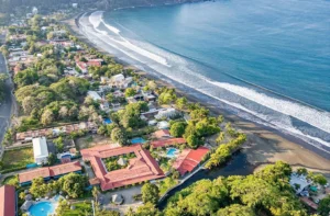 Aerial view of Jaco Beach during the Costa Rica off season